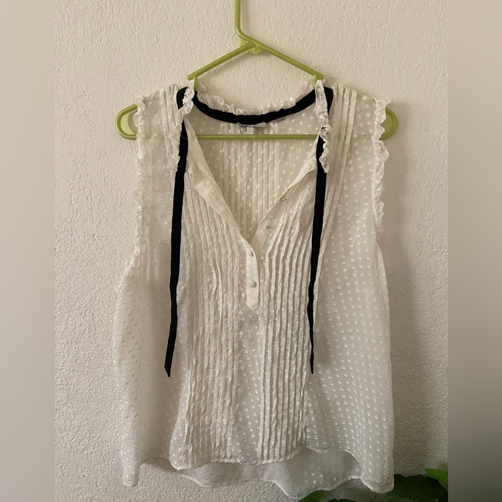 JOIE cream blouse with tie size M